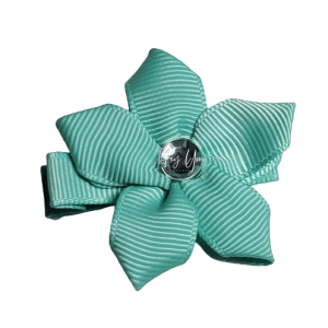 Aqua Ribbon Flower