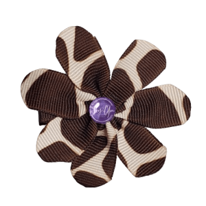 Giraffe Print Ribbon Flower