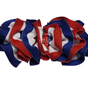 Red, White, & Blue Ruffle Bow