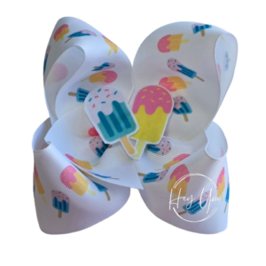 White Popsicle Boutique Bow