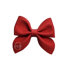 Red Sailor Faux Leather Bow