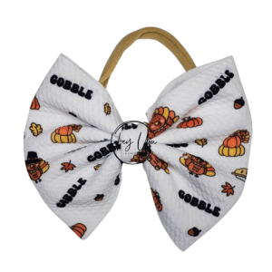 White Gobble Headband