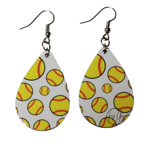 Softball Earrings