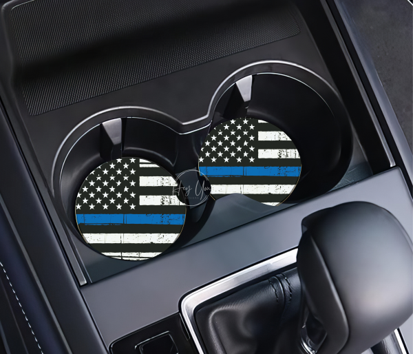 Blue Line Car Coasters – Hey You Designs