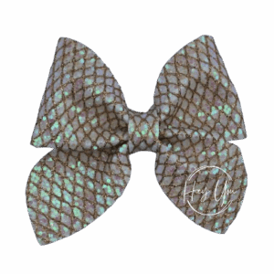 Iridescent Faux Leather Sailor Bow