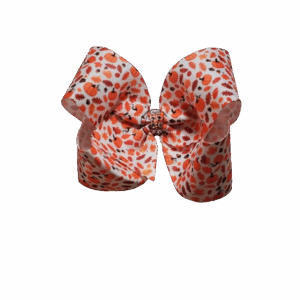 Pumpkin & Leaf Print Boutique Bow