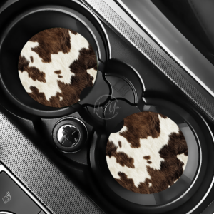 Cowhide Car Coasters