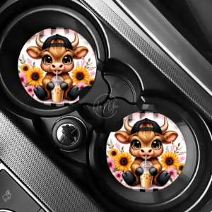 Cow Coffee Car Coasters