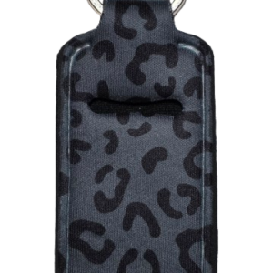 Gray & Black Leopard Print Lip Balm Holder