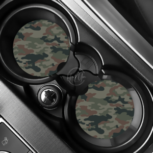 Green Camo Car Coasters