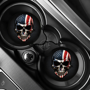 Patriot Skull Car Coasters