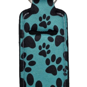 Turquoise Paw Print Lip Balm Holder