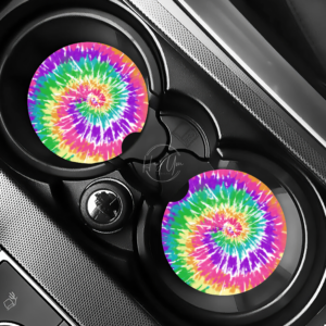 Tie Dye Car Coasters
