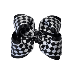 Black & White Checkered Bow