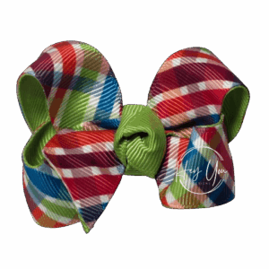 Colorful Plaid Itty Bitty Bow