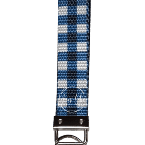 Blue Gingham Keychain Wristlet