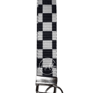 Black & White Checkered Keychain Wristlet