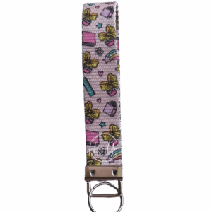 School Print Keychain Wristlet