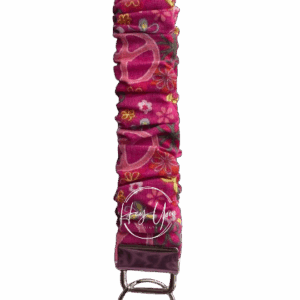 Pink Peace Sign Scrunchie Keychain Wristlet