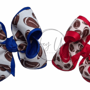 Football Print Bow
